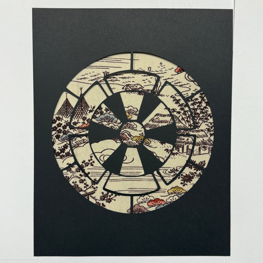 "Wheel Crest" Katagami Art