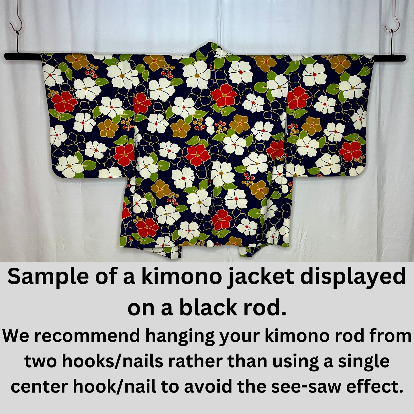 60" Kimono Display Rod (Black)