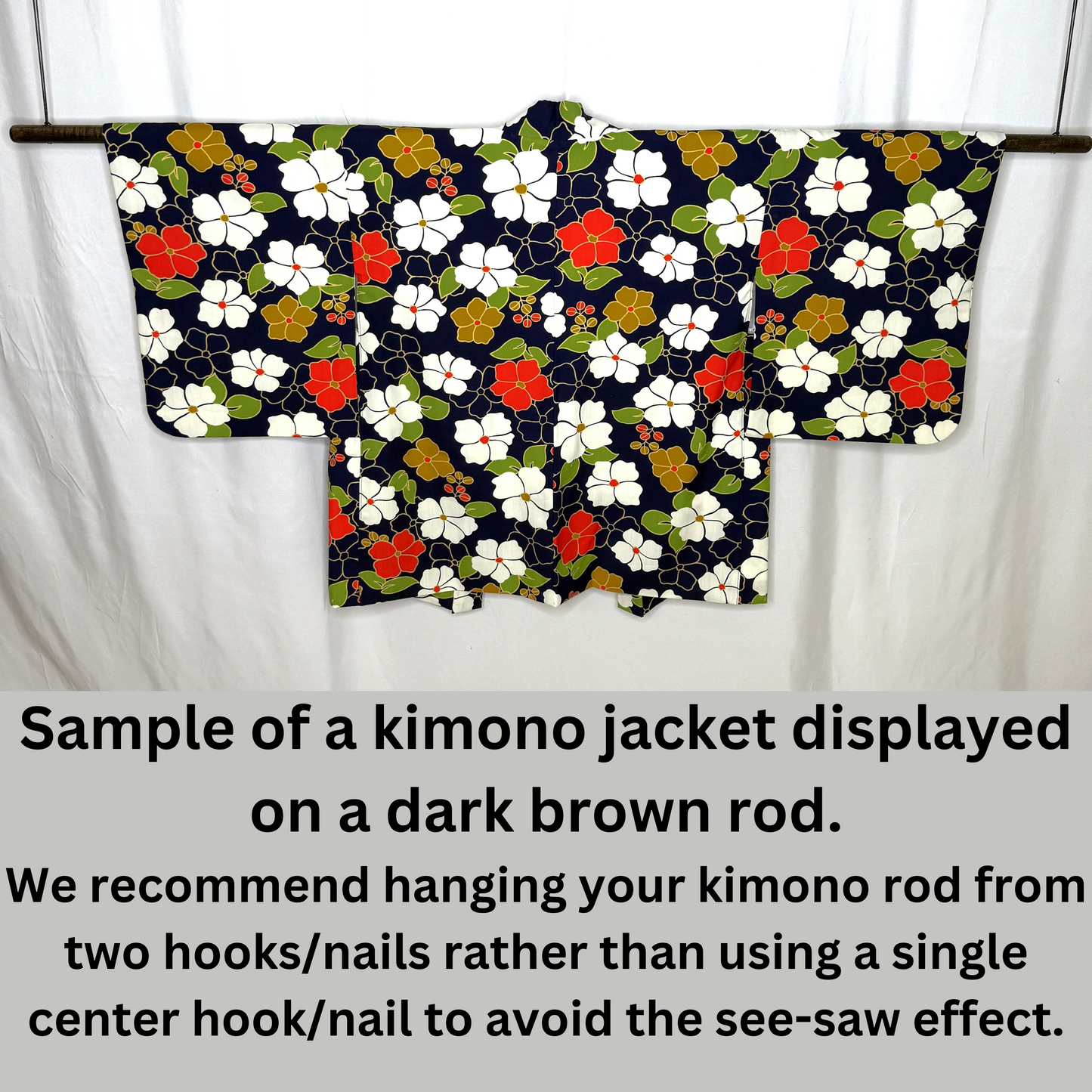 60" Kimono Display Rod (Dark Brown)