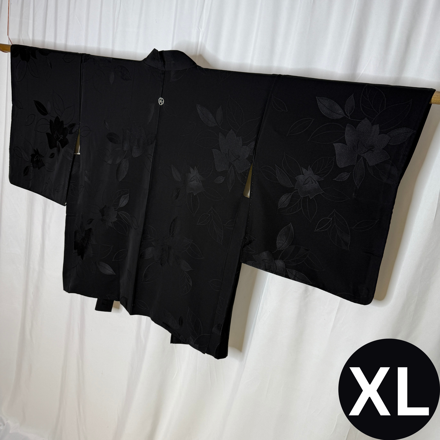 "Black Petals" XL Oki Haori Jacket