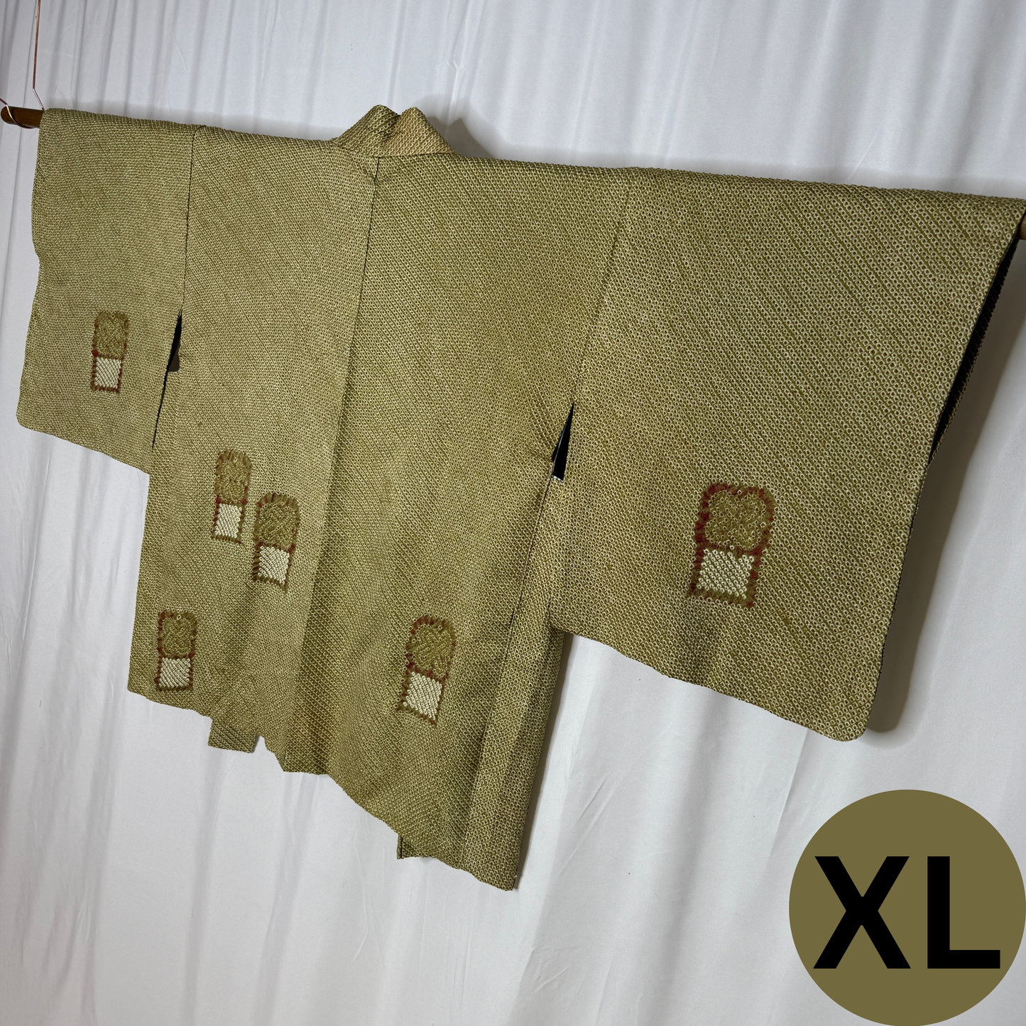 "Shibori Moss" XL Oki Haori Jacket