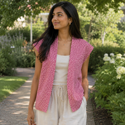 "Little Leaves" Japanique Tunic Vest