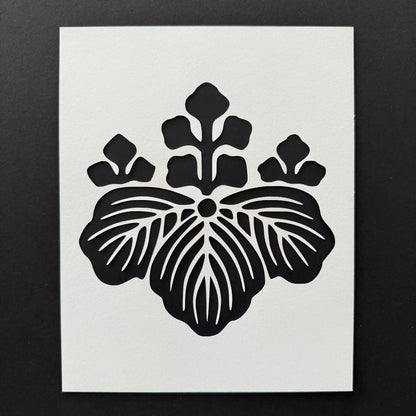 "Paulownia Crest" Katagami Art