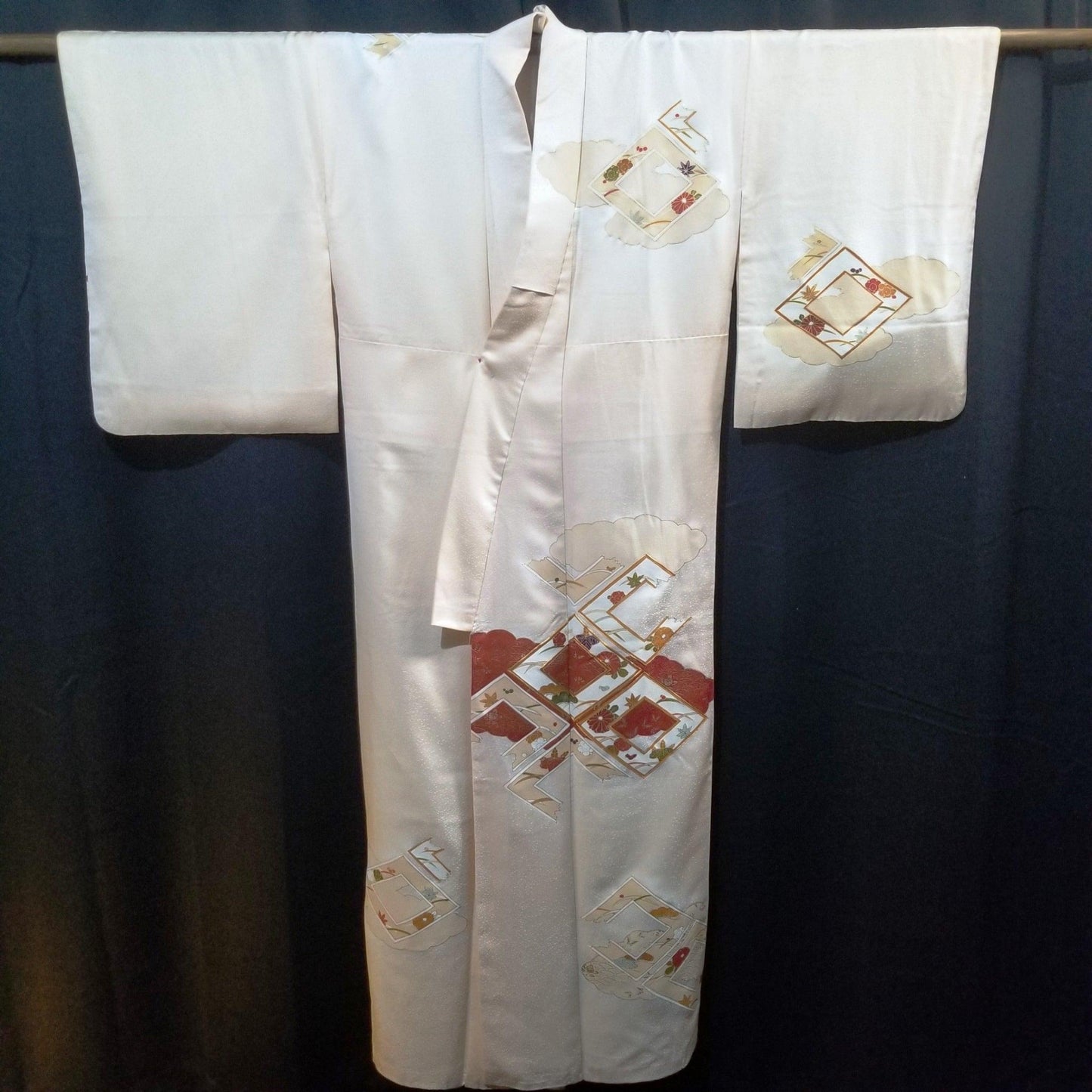 "Autumn Framed" Vintage Kimono - Kyoto Kimono