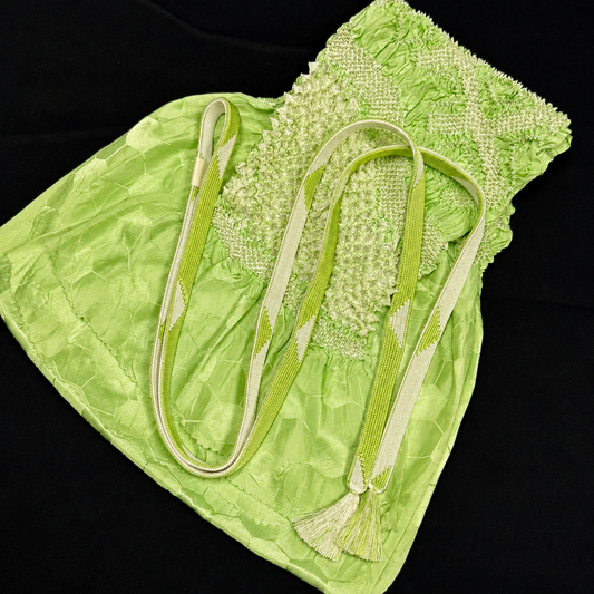 "Bamboo Green" Obiage Obijime Set