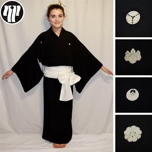 "Black is Back and Beautiful" Woman's Kimono - Kyoto Kimono