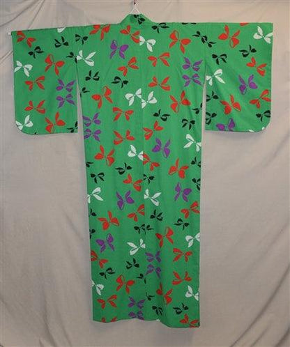 "Butterfly Bows" Vintage Woman's Yukata - Kyoto Kimono