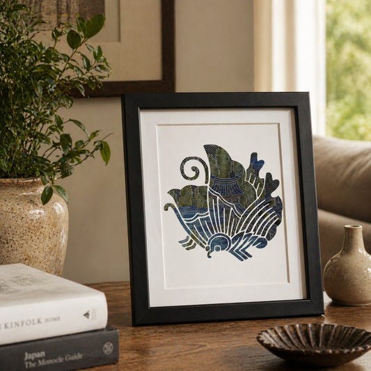 "Butterfly Crest" Katagami Art