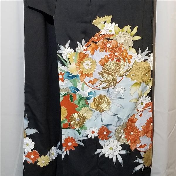 "Floral Galore" Vintage Tomesode - Kyoto Kimono