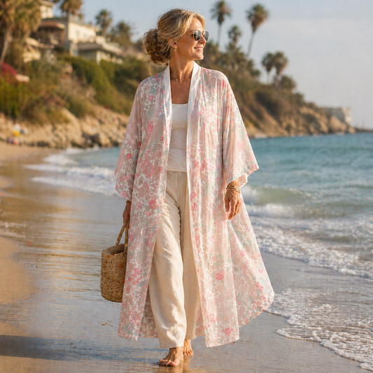 "Floral Mist" Vintage Juban Underkimono