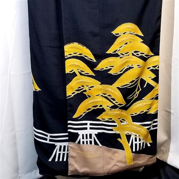 "Golden Pine" Vintage Tomesode - Kyoto Kimono