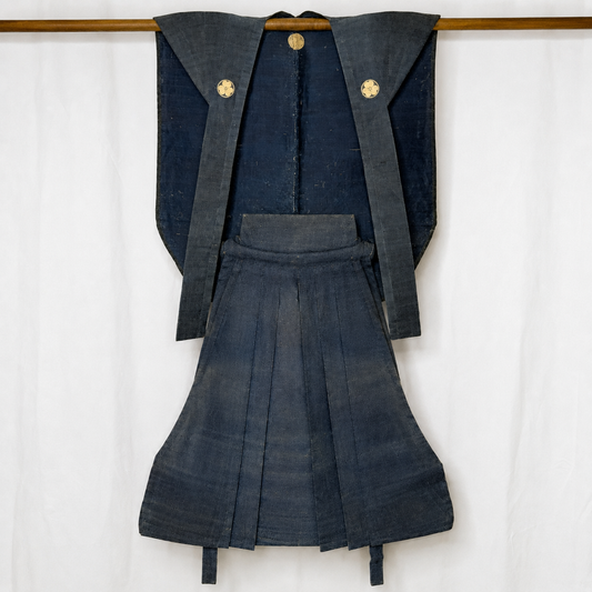 "Indigo Teen" Antique Hakama Kataginu Set