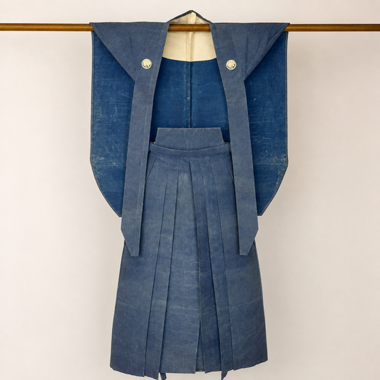 "Bamboo Crests" Vintage Kataginu Set