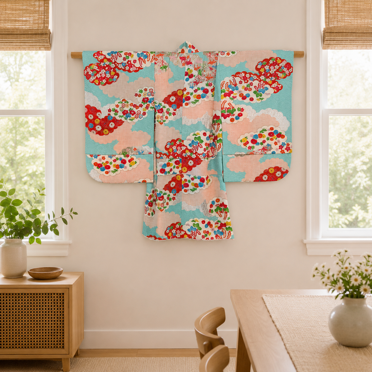 "Heavenly Wishes" Vintage Girl's Kimono