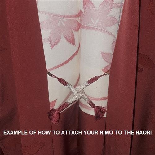 "Hot Pink and White" Fancy Himo - Kyoto Kimono