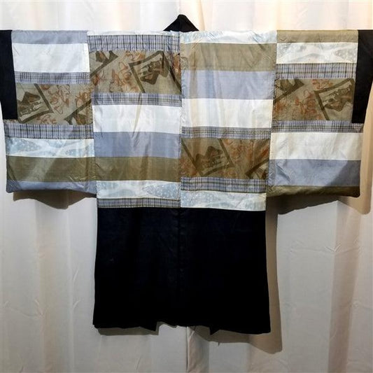 "Ikat Weave" Vintage Man's Haori - Kyoto Kimono