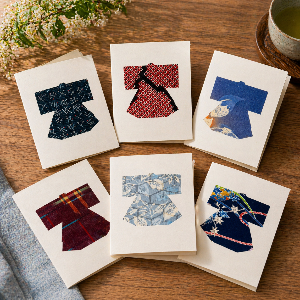 "Kimono Greetings" Set of Six Cards