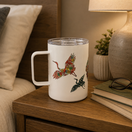 "Cranes" Japanique Insulated Mug