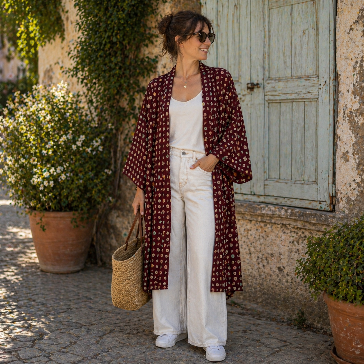 "Patterned Blessings" Japanique Robe