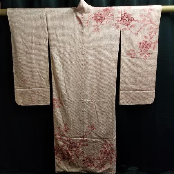 "Pink Pucker" Vintage Furisode Kimono - Kyoto Kimono
