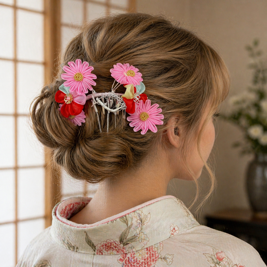 "Pink Jubilee" Vintage Kanzashi Hair Pin