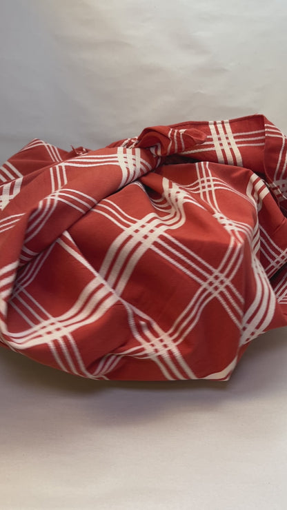 "Terra Cotta Plaid" Furoshiki Wrapping Cloth