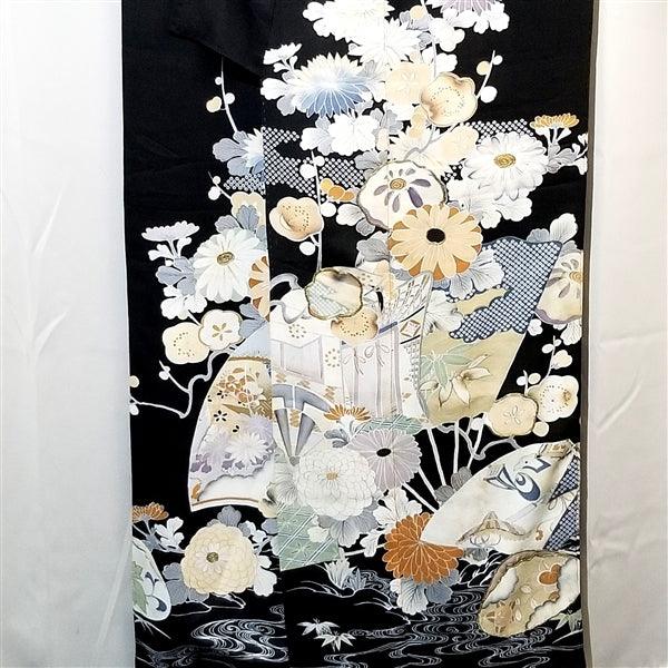 "Subtlety" Vintage Tomesode - Kyoto Kimono