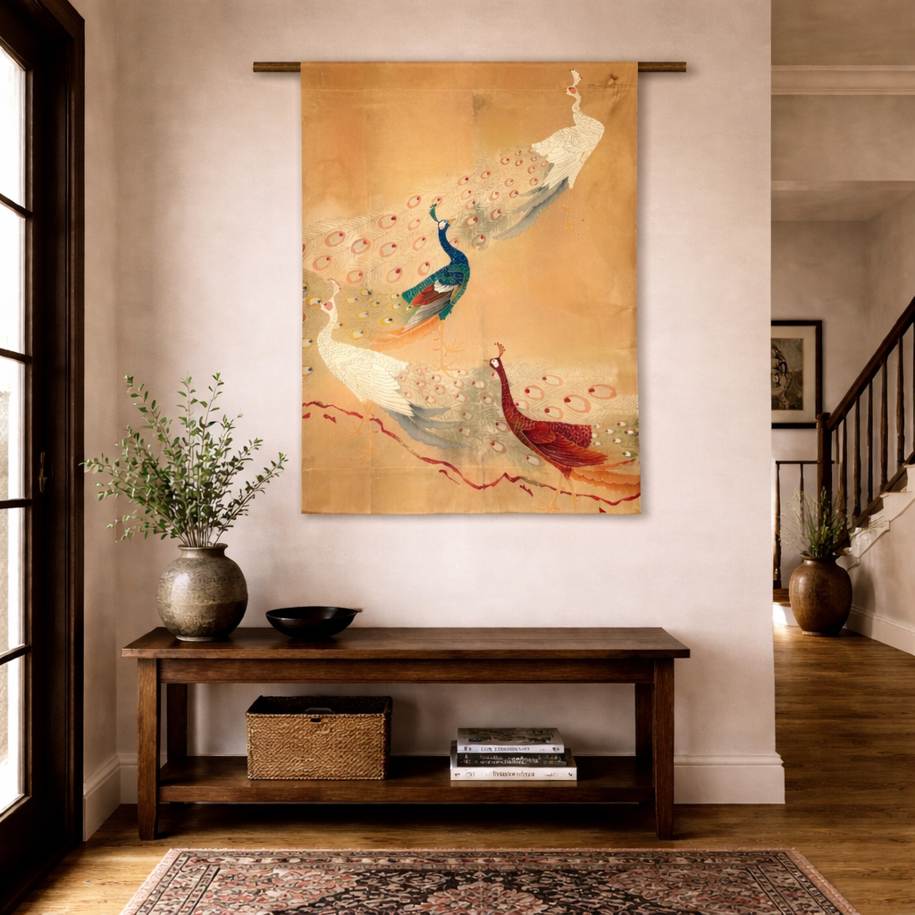 "Peacock Quartet" Japanique Tapestry