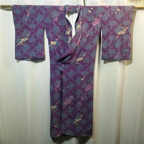 "Ume Silhouette" Vintage Kimono - Kyoto Kimono
