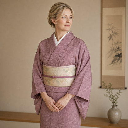 "Rosy Speckle" Vintage Iromuji Kimono
