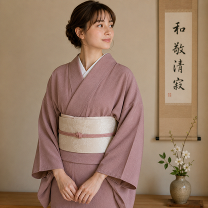 "Mauve Mood" Vintage Iromuji Kimono