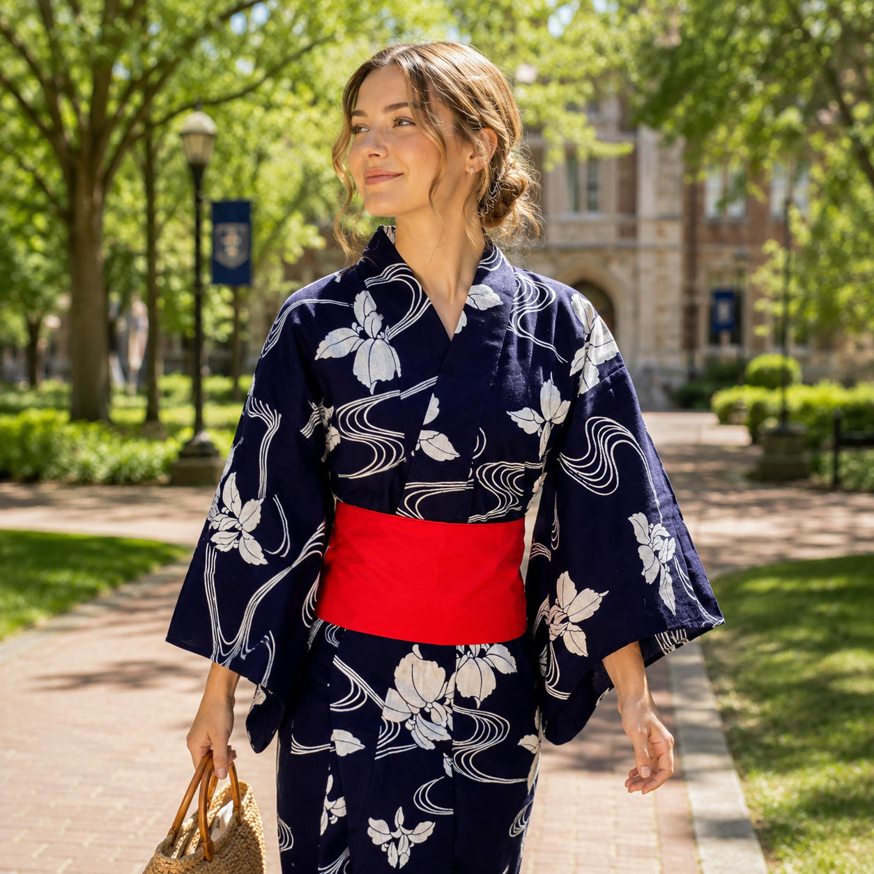 "River Iris" Vintage Japanese Yukata