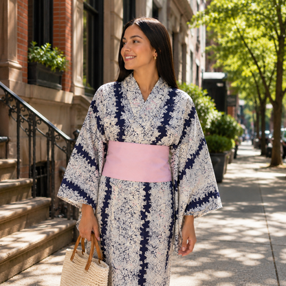"Maple Cascade" Vintage Japanese Yukata