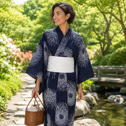"Summer Sparks" Vintage Japanese Yukata